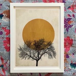 🌖 Framed Winter Moon Wall Art